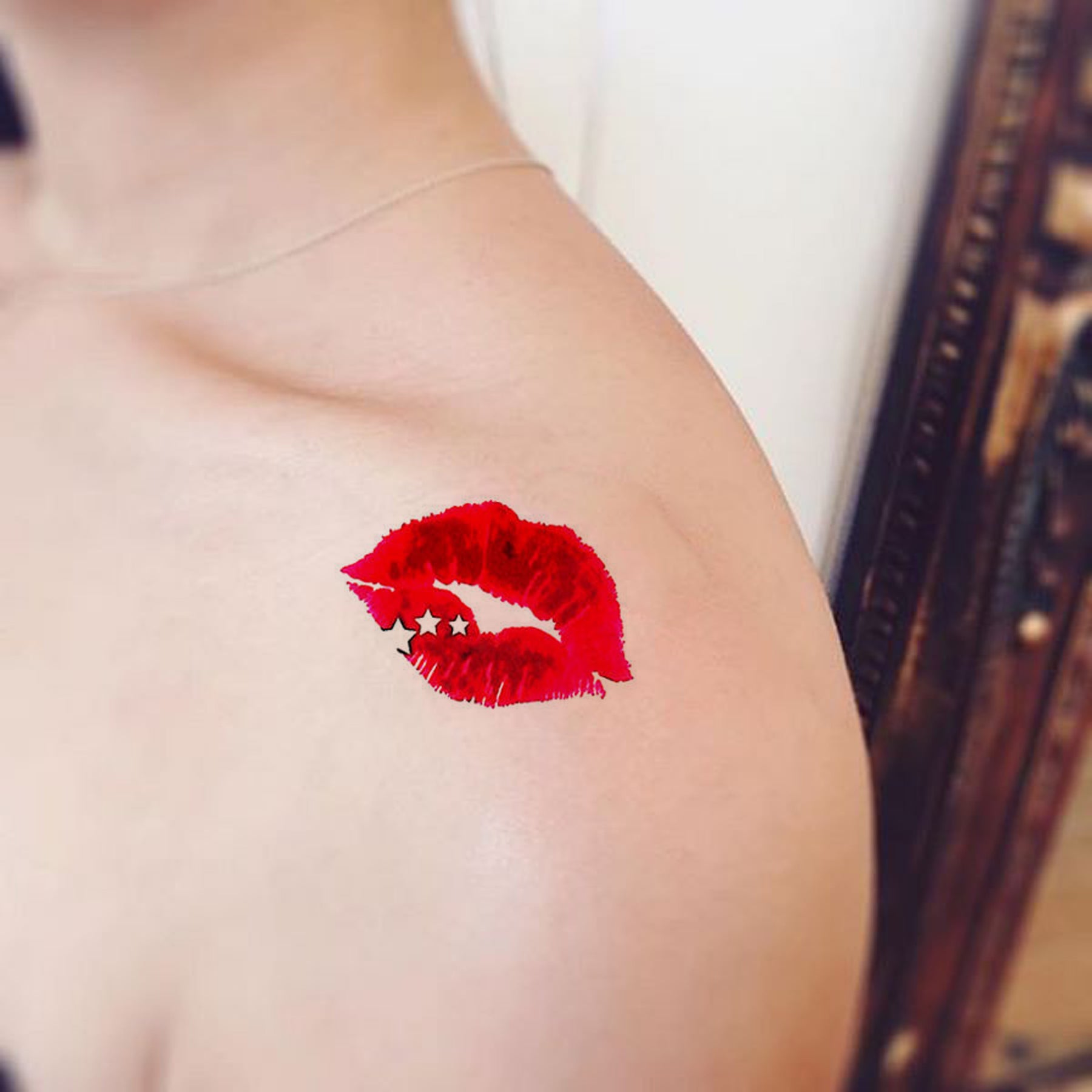 73 Flirty Lips Tattoo Designs - TattooGlee | Lip print tattoos, Lip tattoos,  Kiss tattoos